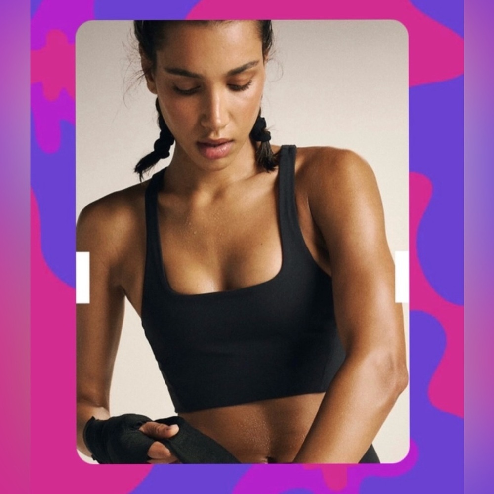 Free People movement x hatch Black Sports Bra medium NWT